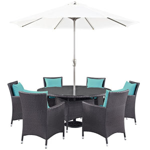 EEI-2194-EXP-TRQ-SET Outdoor/Patio Furniture/Patio Dining Sets