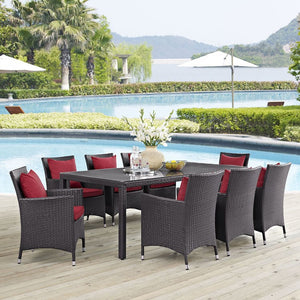 EEI-2217-EXP-RED-SET Outdoor/Patio Furniture/Patio Dining Sets