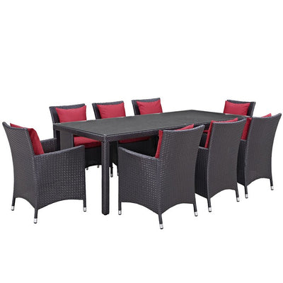 Product Image: EEI-2217-EXP-RED-SET Outdoor/Patio Furniture/Patio Dining Sets
