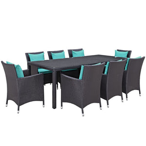 EEI-2217-EXP-TRQ-SET Outdoor/Patio Furniture/Patio Dining Sets