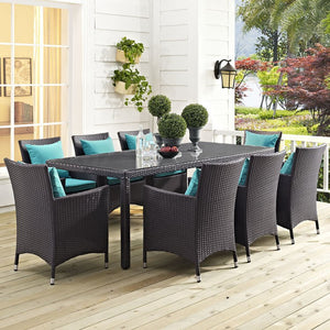 EEI-2217-EXP-TRQ-SET Outdoor/Patio Furniture/Patio Dining Sets