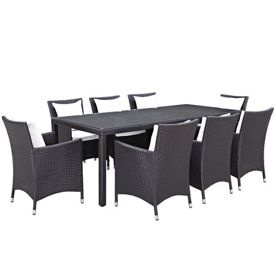 Product Image: EEI-2217-EXP-WHI-SET Outdoor/Patio Furniture/Patio Dining Sets