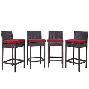 EEI-2218-EXP-RED-SET Outdoor/Patio Furniture/Patio Conversation Sets