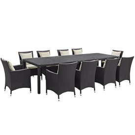 Convene Eleven-Piece Outdoor Patio Dining Set