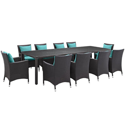 EEI-2219-EXP-TRQ-SET Outdoor/Patio Furniture/Patio Dining Sets