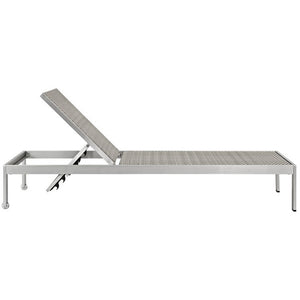 EEI-2250-SLV-GRY Outdoor/Patio Furniture/Outdoor Chaise Lounges