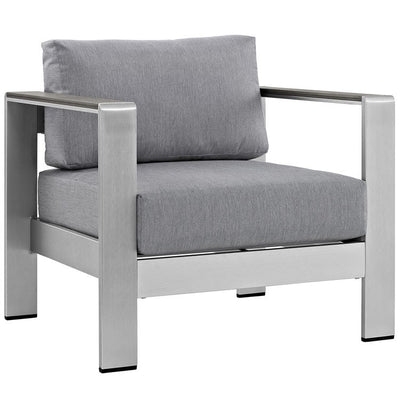 Product Image: EEI-2266-SLV-GRY Outdoor/Patio Furniture/Outdoor Chairs