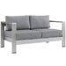 EEI-2267-SLV-GRY Outdoor/Patio Furniture/Outdoor Sofas