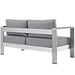 EEI-2267-SLV-GRY Outdoor/Patio Furniture/Outdoor Sofas