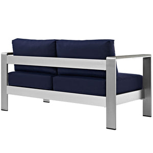 EEI-2267-SLV-NAV Outdoor/Patio Furniture/Outdoor Sofas