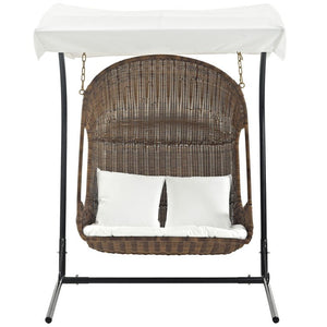 EEI-2278-BRN-WHI-SET Outdoor/Patio Furniture/Outdoor Chairs