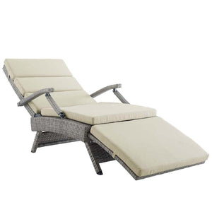 EEI-2301-LGR-BEI Outdoor/Patio Furniture/Outdoor Chaise Lounges