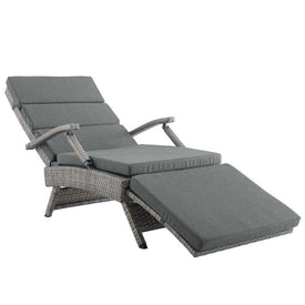 Envisage Outdoor Patio Wicker Rattan Chaise Lounge Chair