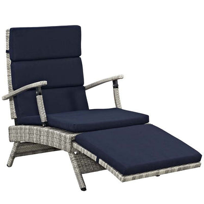 EEI-2301-LGR-NAV Outdoor/Patio Furniture/Outdoor Chaise Lounges
