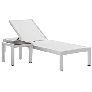 EEI-2470-SLV-WHI-SET Outdoor/Patio Furniture/Patio Conversation Sets