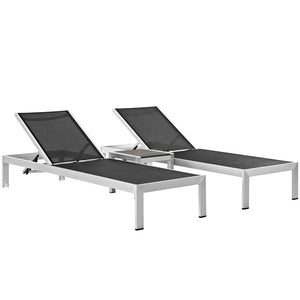 EEI-2471-SLV-BLK-SET Outdoor/Patio Furniture/Patio Conversation Sets