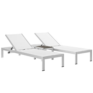 EEI-2471-SLV-WHI-SET Outdoor/Patio Furniture/Patio Conversation Sets