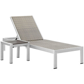 Shore Two-Piece Outdoor Patio Chaise Lounge Set