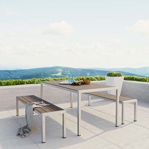 EEI-2480-SLV-GRY-SET Outdoor/Patio Furniture/Patio Dining Sets