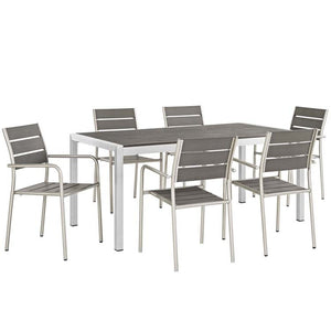 EEI-2484-SLV-GRY-SET Outdoor/Patio Furniture/Patio Dining Sets