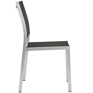EEI-2585-SLV-BLK-SET Outdoor/Patio Furniture/Outdoor Chairs