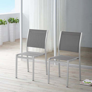 EEI-2585-SLV-GRY-SET Outdoor/Patio Furniture/Patio Conversation Sets