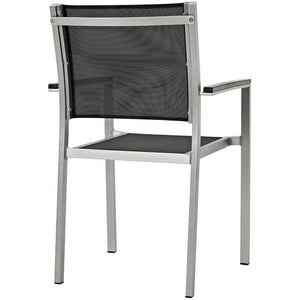 EEI-2586-SLV-BLK-SET Outdoor/Patio Furniture/Outdoor Chairs