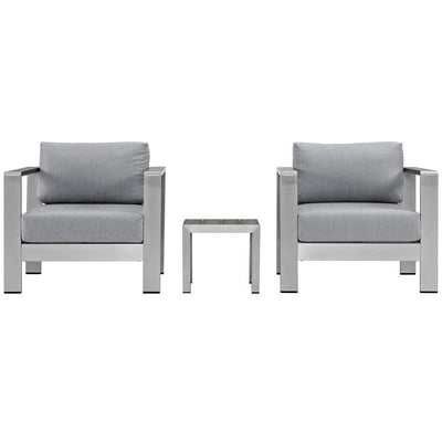 Product Image: EEI-2599-SLV-GRY Outdoor/Patio Furniture/Patio Conversation Sets