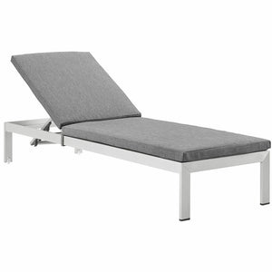 EEI-2660-SLV-GRY Outdoor/Patio Furniture/Outdoor Chaise Lounges