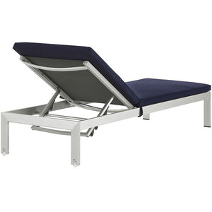 EEI-2660-SLV-NAV Outdoor/Patio Furniture/Outdoor Chaise Lounges