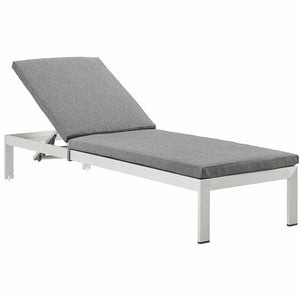 EEI-2736-SLV-GRY-SET Outdoor/Patio Furniture/Outdoor Chaise Lounges