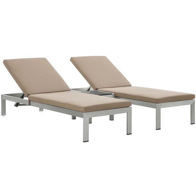 Product Image: EEI-2736-SLV-MOC-SET Outdoor/Patio Furniture/Outdoor Chaise Lounges