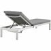 EEI-2737-SLV-GRY-SET Outdoor/Patio Furniture/Outdoor Chaise Lounges