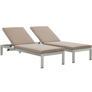 EEI-2737-SLV-MOC-SET Outdoor/Patio Furniture/Outdoor Chaise Lounges