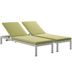 EEI-2737-SLV-PER-SET Outdoor/Patio Furniture/Outdoor Chaise Lounges