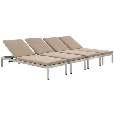 Product Image: EEI-2738-SLV-MOC-SET Outdoor/Patio Furniture/Outdoor Chaise Lounges