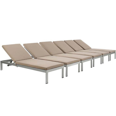 Product Image: EEI-2739-SLV-MOC-SET Outdoor/Patio Furniture/Outdoor Chaise Lounges