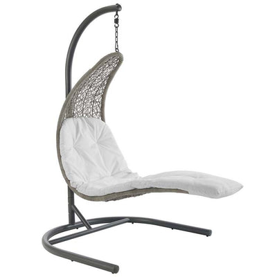 EEI-2952-LGR-WHI Outdoor/Patio Furniture/Outdoor Chaise Lounges