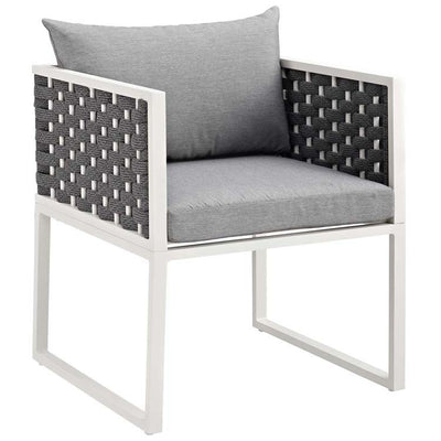 Product Image: EEI-3053-WHI-GRY Outdoor/Patio Furniture/Outdoor Chairs