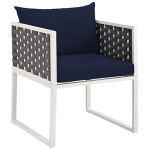 EEI-3053-WHI-NAV Outdoor/Patio Furniture/Outdoor Chairs