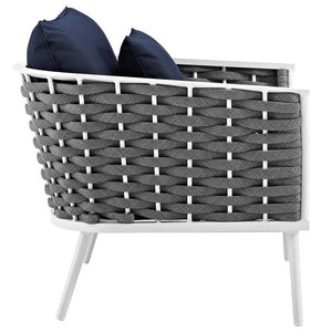 EEI-3054-WHI-NAV Outdoor/Patio Furniture/Outdoor Chairs