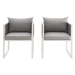 EEI-3183-WHI-GRY-SET Outdoor/Patio Furniture/Outdoor Chairs