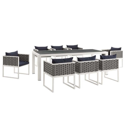 Product Image: EEI-3186-WHI-NAV-SET Outdoor/Patio Furniture/Patio Dining Sets