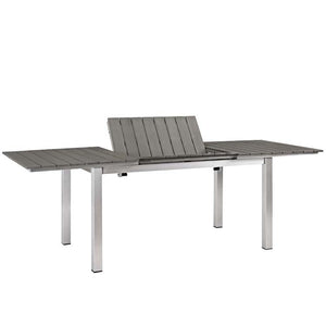 EEI-3199-SLV-GRY-SET Outdoor/Patio Furniture/Patio Dining Sets