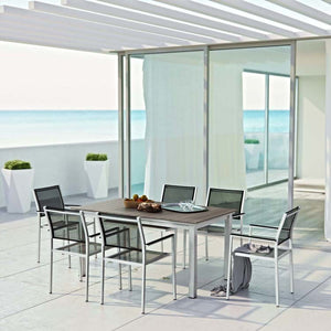 EEI-3200-SLV-BLK-SET Outdoor/Patio Furniture/Patio Dining Sets