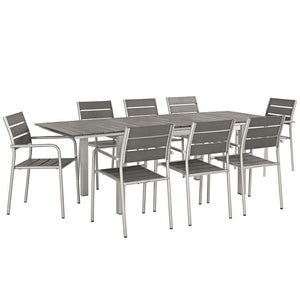 EEI-3201-SLV-GRY-SET Outdoor/Patio Furniture/Patio Dining Sets