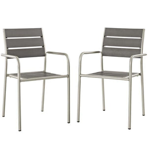EEI-3203-SLV-GRY-SET Outdoor/Patio Furniture/Outdoor Chairs