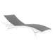 EEI-3300-WHI-GRY Outdoor/Patio Furniture/Outdoor Chaise Lounges