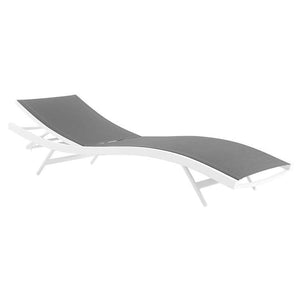 EEI-3300-WHI-GRY Outdoor/Patio Furniture/Outdoor Chaise Lounges