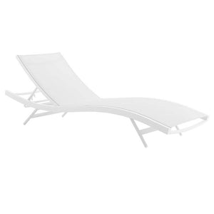 EEI-3300-WHI-WHI Outdoor/Patio Furniture/Outdoor Chaise Lounges